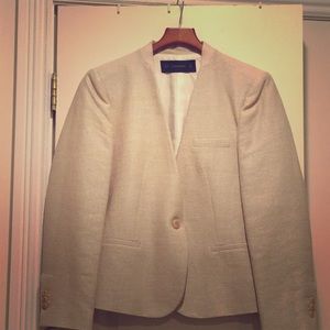 A classic one button blazer